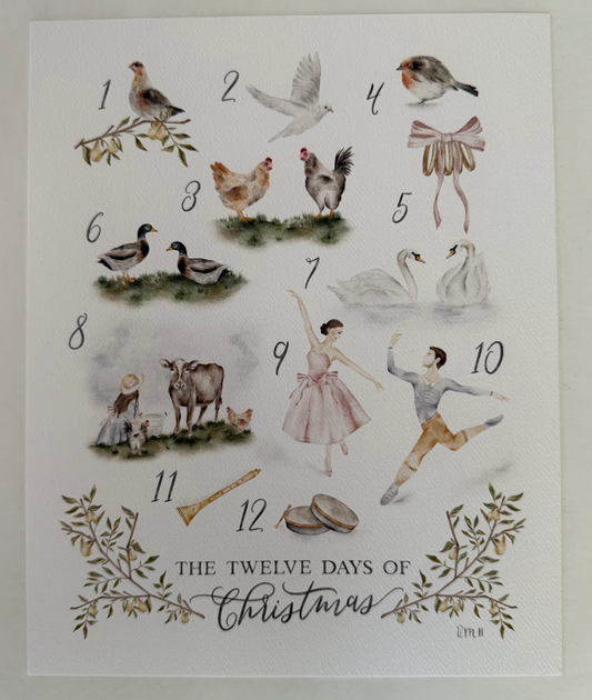 12 Days of Christmas Print