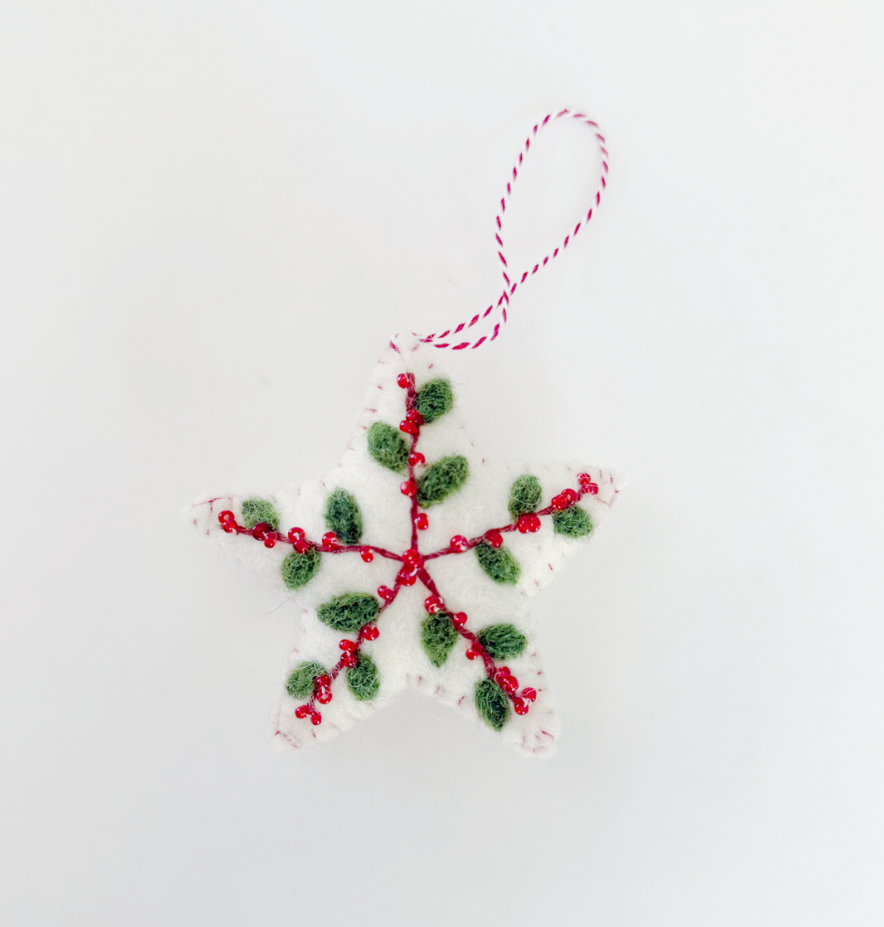 Peace on Earth Embroidered Ornaments