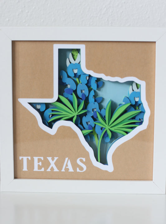 Lone Star State Cut Paper Art