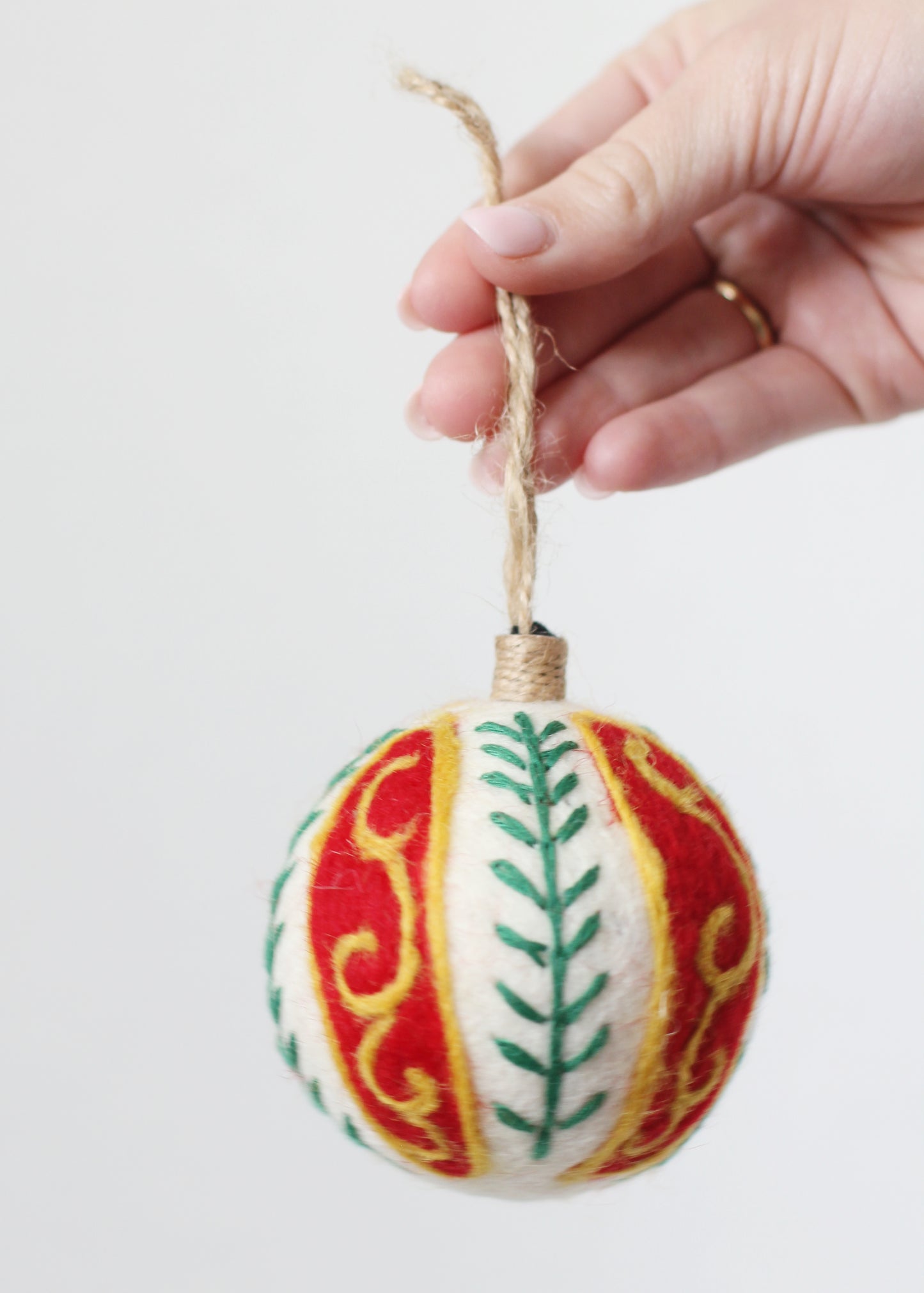 Noel Needlework Holiday Ornaments-Red
