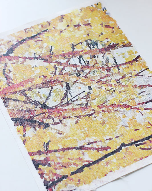Falling Leaves Rolled Canvas Art Print