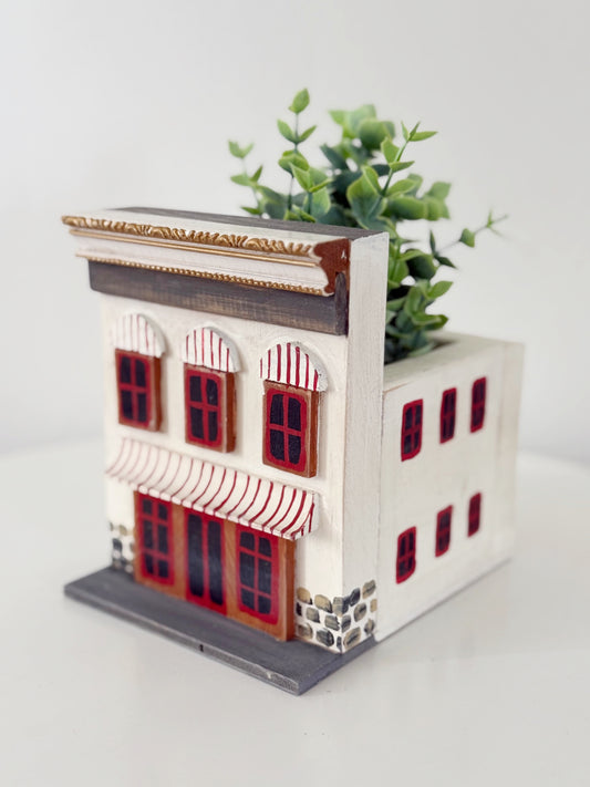 Thistlewood Village Bakery Wood Mini Planter
