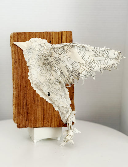 Book Page Bird Sculpture