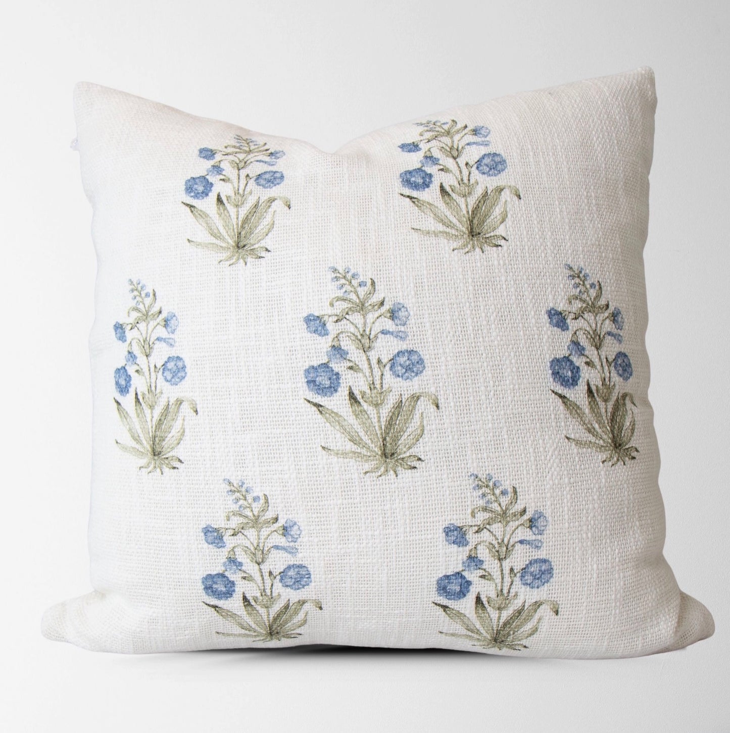 Blue Thistle Vintage Pillow Cover