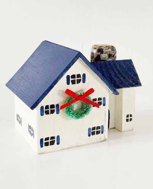 The Blue and White Christmas Cottage