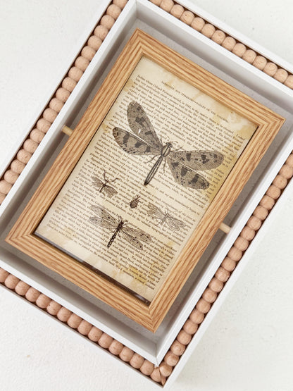 Beaded Frame With Vintage Illustration