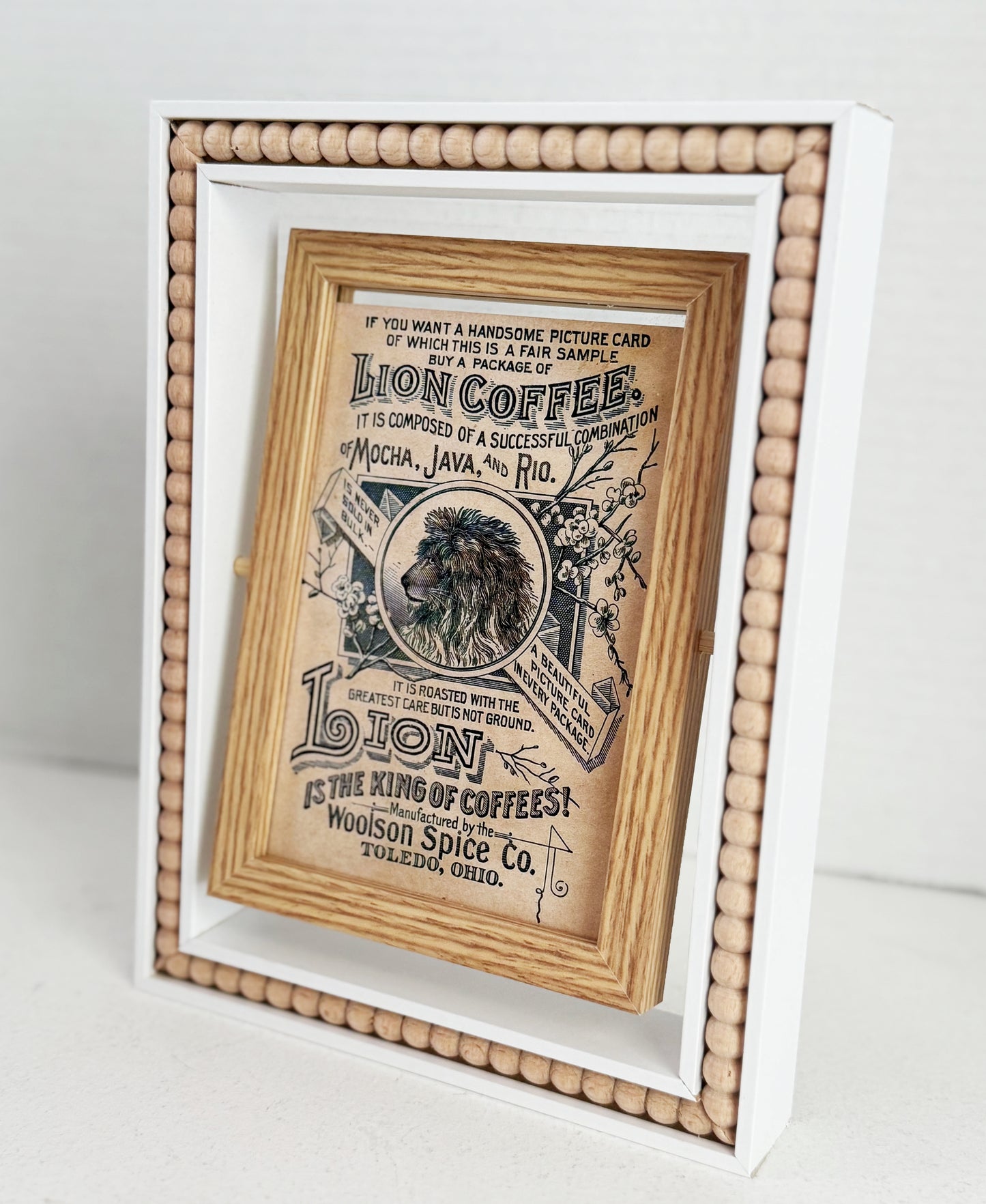 Beaded Frame With Vintage Artwork