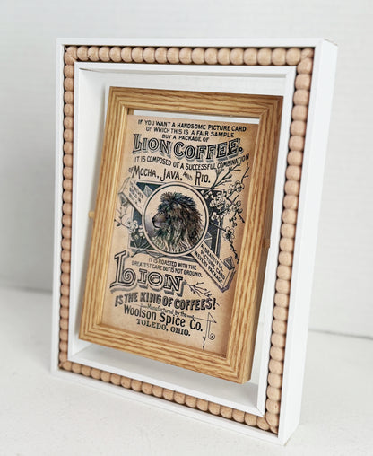 Beaded Frame With Vintage Artwork