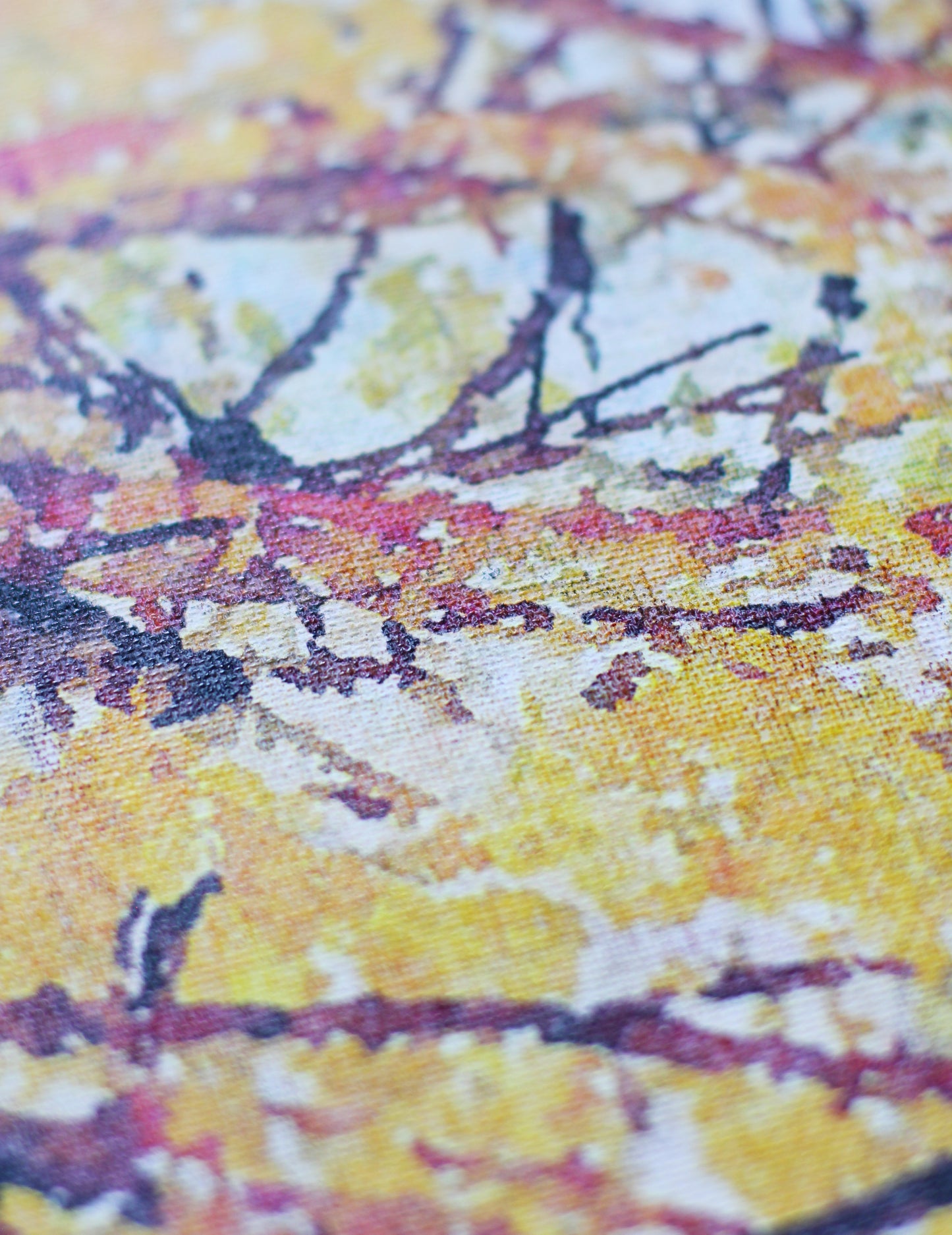 Falling Leaves Rolled Canvas Art Print