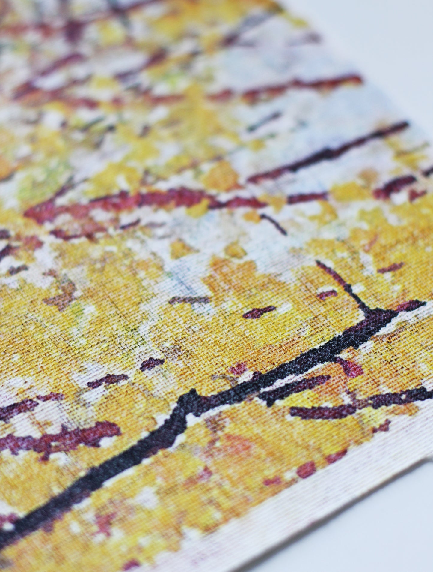Falling Leaves Rolled Canvas Art Print