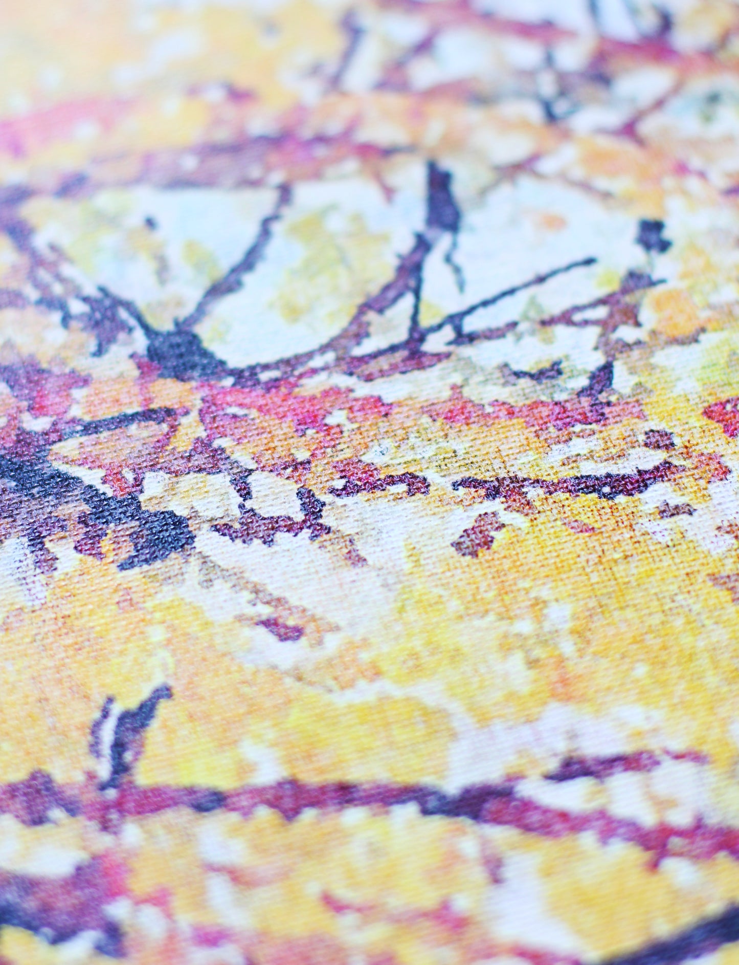 Falling Leaves Rolled Canvas Art Print