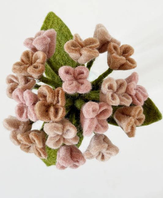 Felted Wool Dusty Mauve Hydrangea