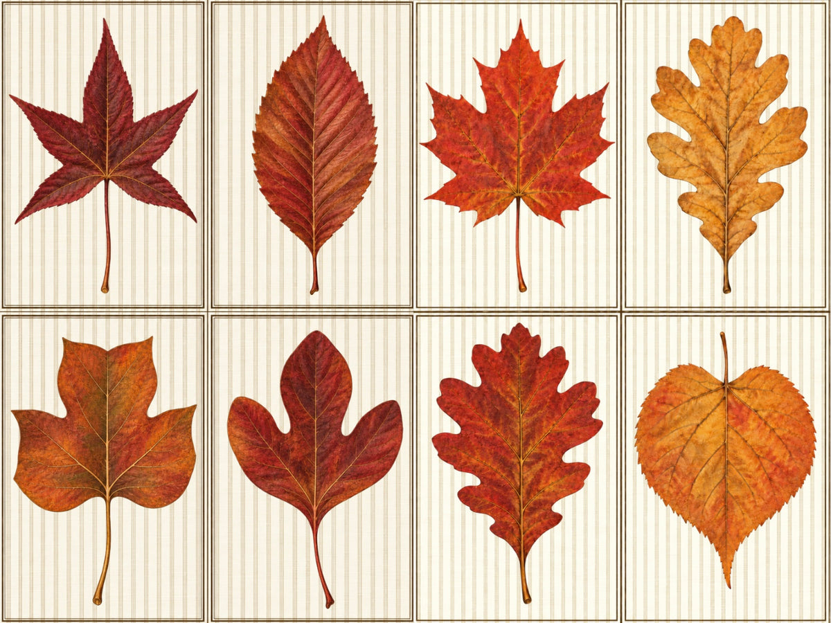 Vintage Leaf Printables For Framed Ornaments