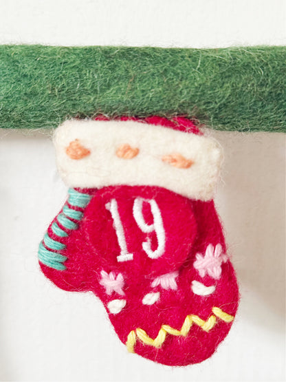 Embroidered and Felted Advent Calendar