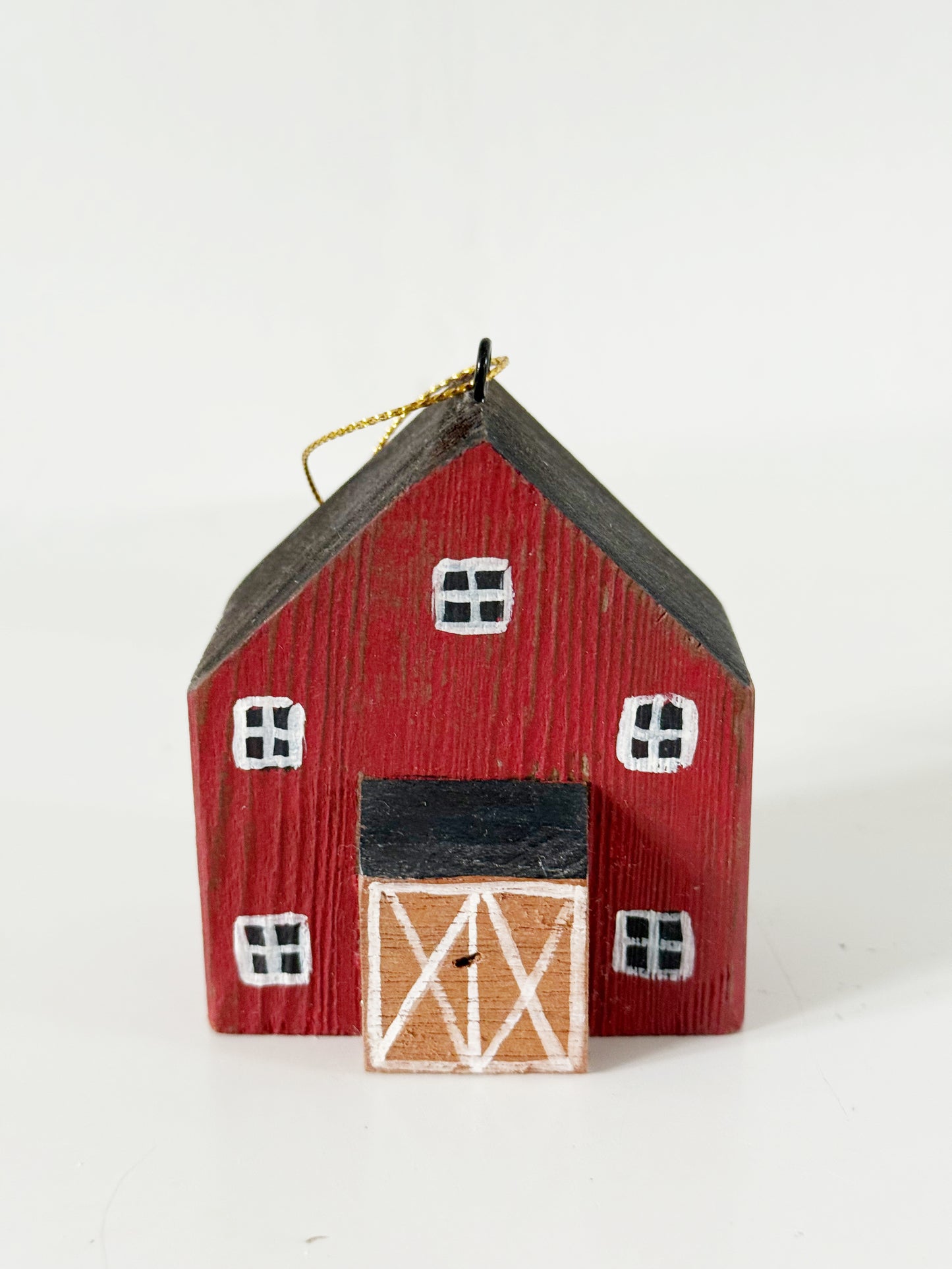 Set of Three Handmade House Ornaments