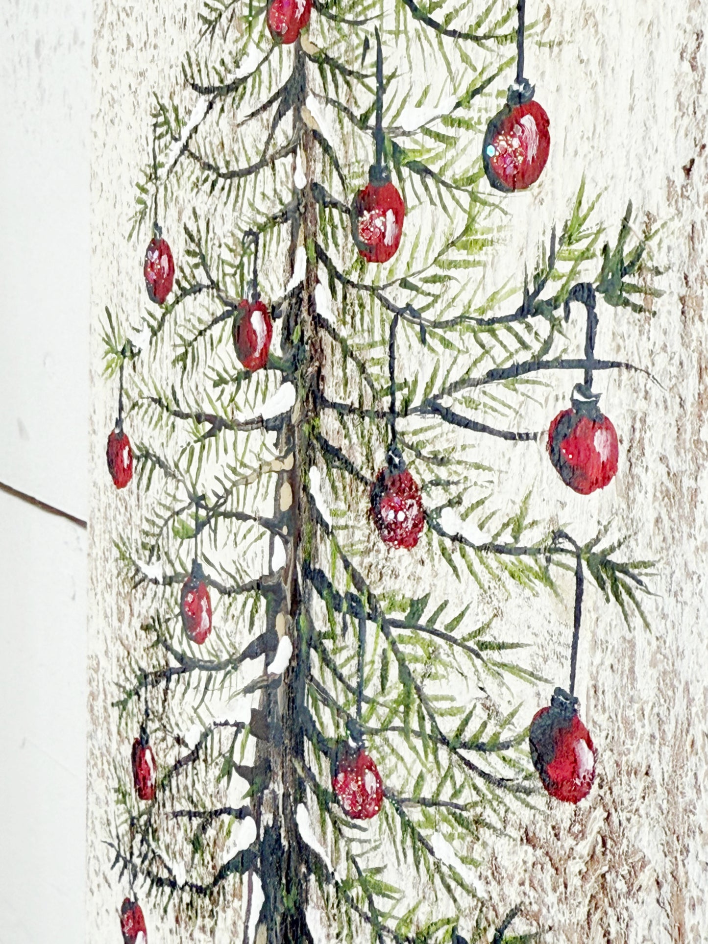 Vintage Hand-painted Noel Christmas Tree