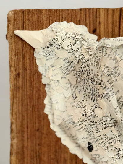 Book Page Bird Sculpture
