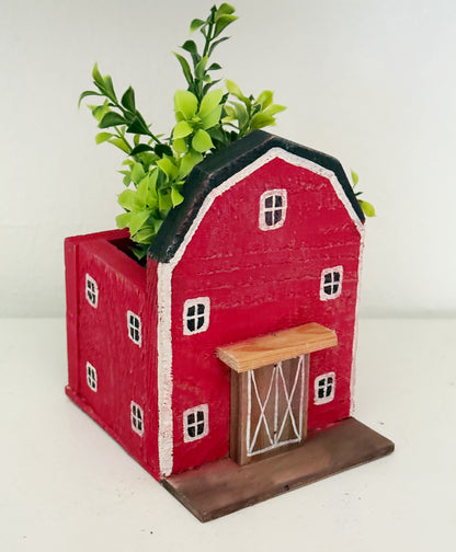 Red Barn Wood Mini Planter