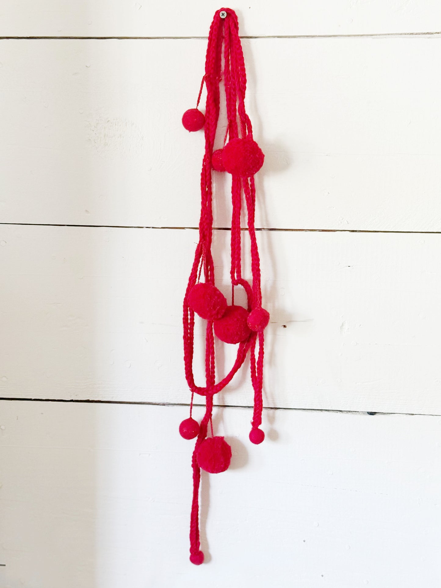Red Pom Pom Garland
