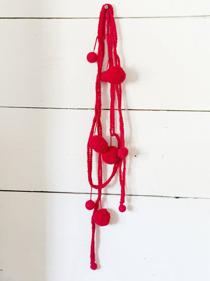 Red Pom Pom Garland