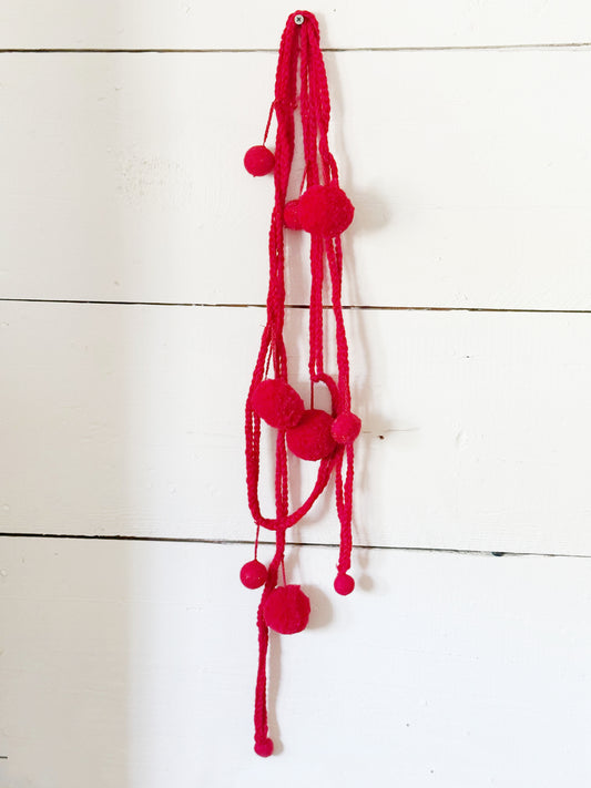 Red Pom Pom Garland