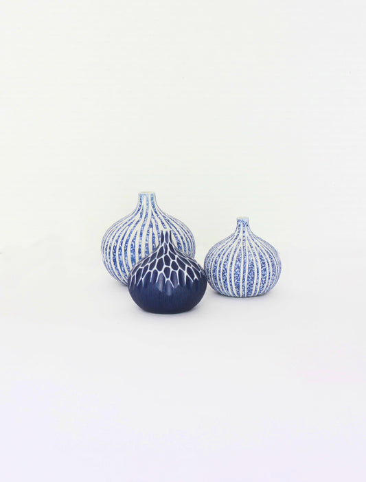 Cerulean Whisper Round Bud Vase