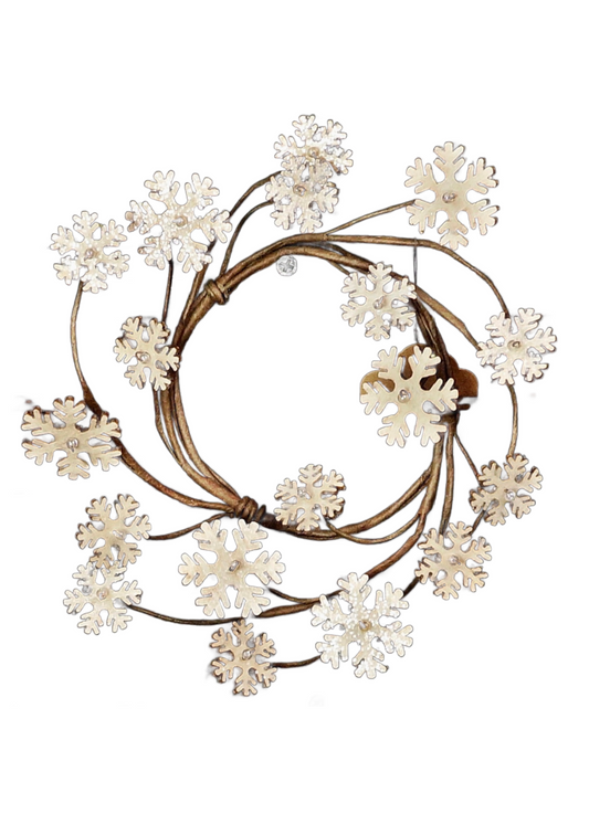 Small Glitter Vintage Snowflake Ring