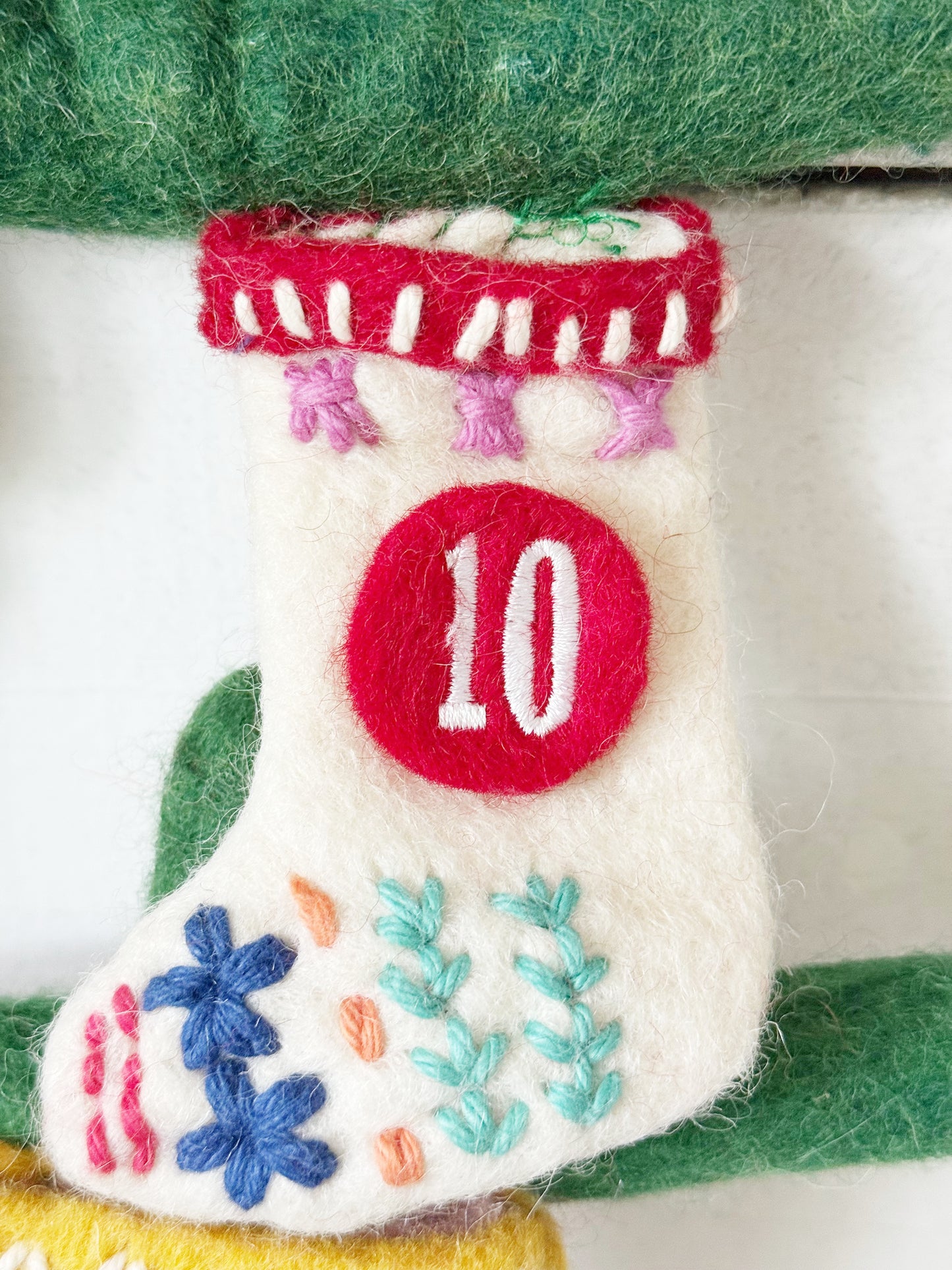 Embroidered and Felted Advent Calendar