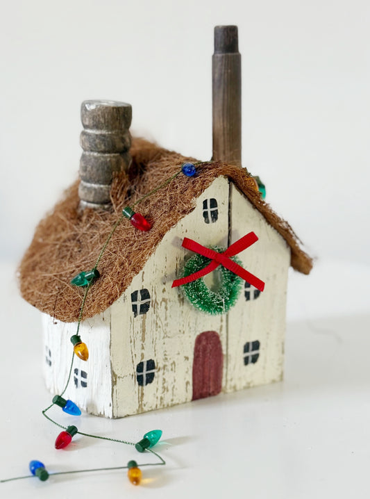 Thatched Roof Cottage With Chimney