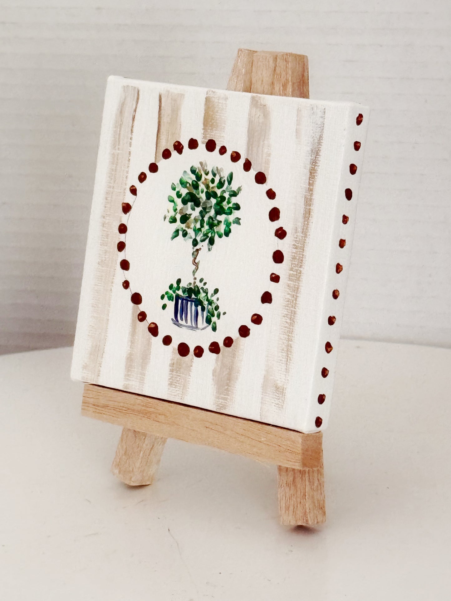 Mini Topiary Handpainted Art