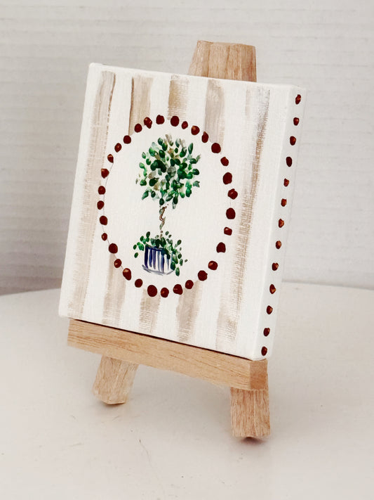 Mini Topiary Handpainted Art
