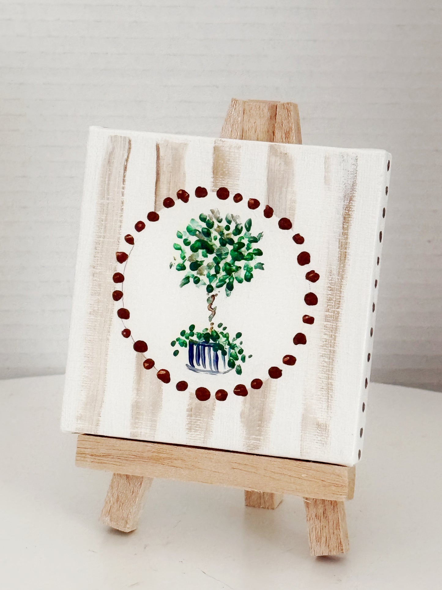 Mini Topiary Handpainted Art