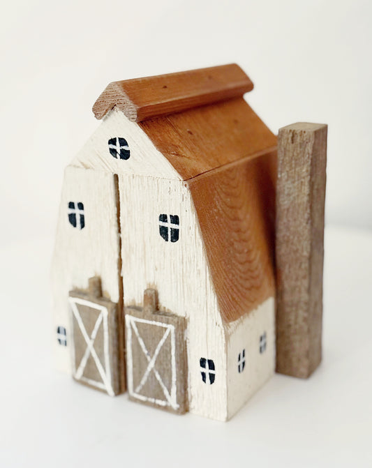 Distressed Rustic White Barn