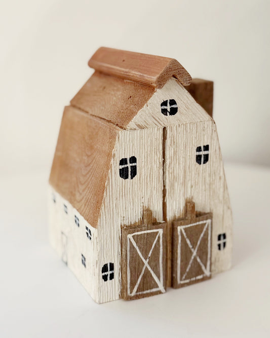 Distressed Rustic White Barn