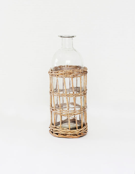 6.5" Ash and Willow Wrapped Bottle Vase