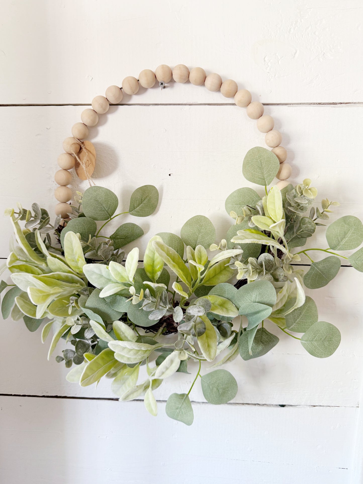 Wood Bead Wreath